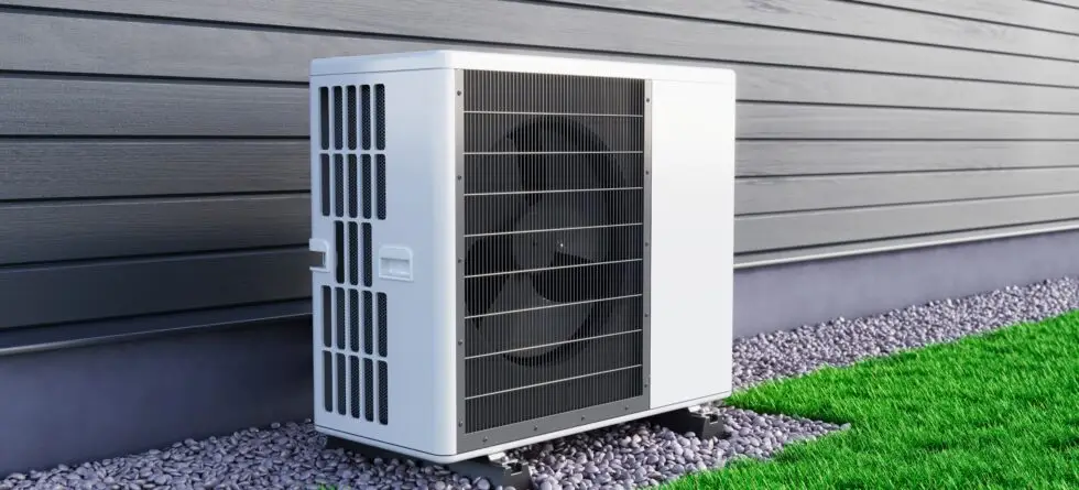 AirHeatPumpNearModernHouse DRendering